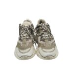 Adidasi dama Steve Madden 40, piele, material textil, alb gri - imagine 3