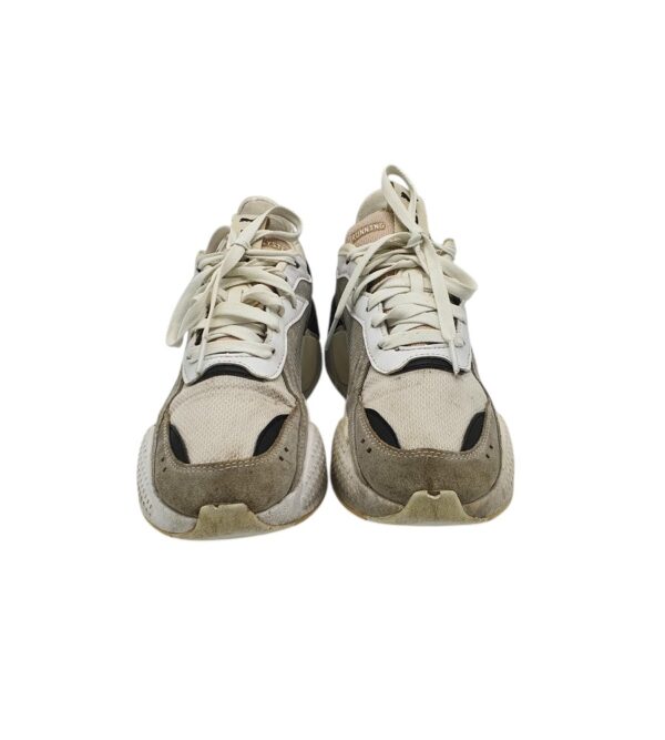 Adidasi dama Puma 38, material textil, piele intoarsa, gri - imagine 3