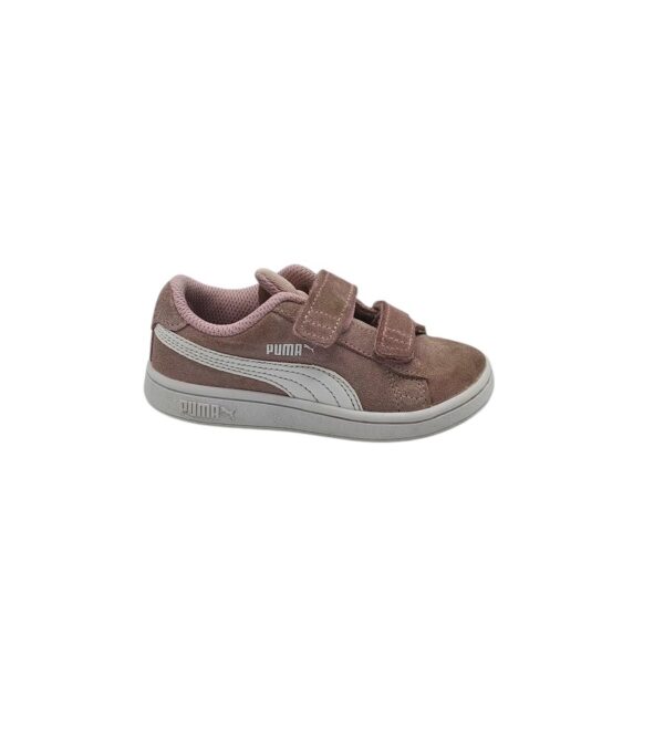 Adidasi copii Puma 26, piele intoarsa, bej - imagine 1