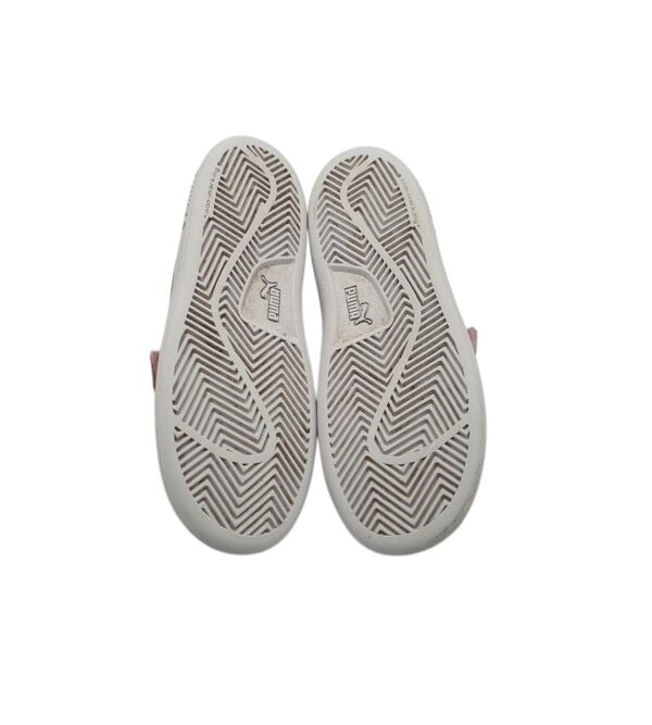 Adidasi copii Puma 26, piele intoarsa, bej - imagine 5