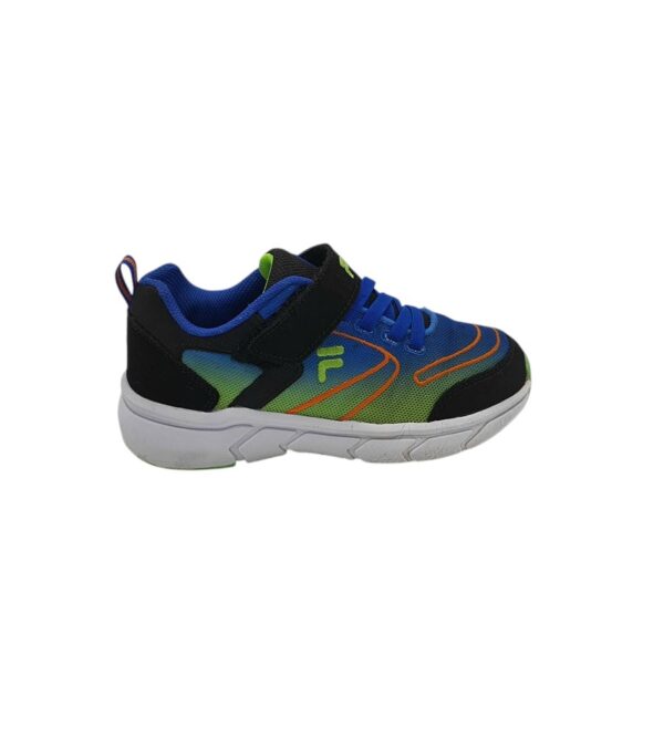 Adidasi copii Fila 35, material textil, albastru negru - imagine 1