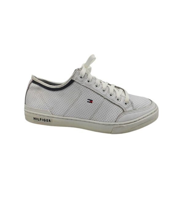 Adidasi barbati Tommy Hilfiger 43, piele, alb - imagine 1