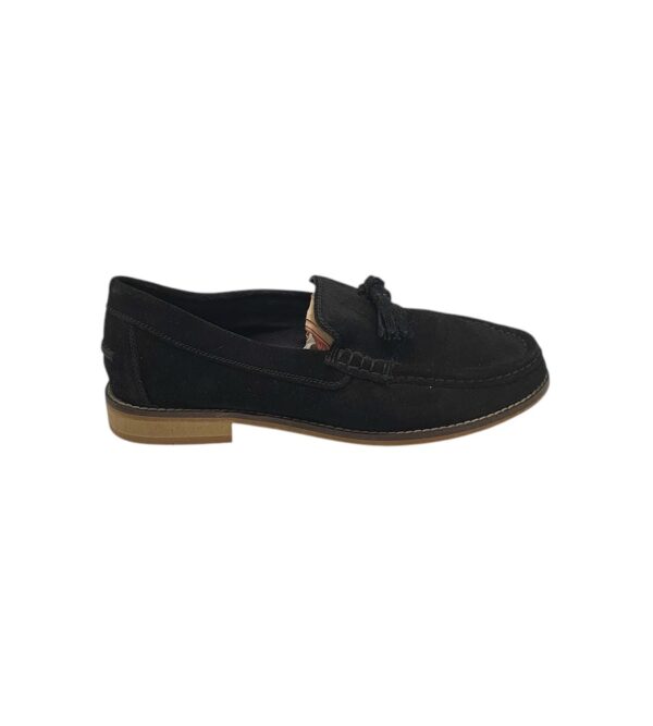 Mocasini barbati Asos 42, piele intoarsa, negru - imagine 1