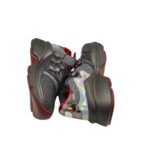 Adidasi dama AH 37, material textil, imitatie de piele, gri - imagine 4