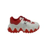 Adidasi dama Ah 36, imitatie de piele, alb rosu