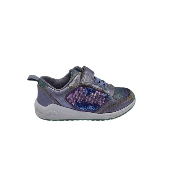 Adidasi copii Clarks 29.5, piele, material textil, mov - imagine 1
