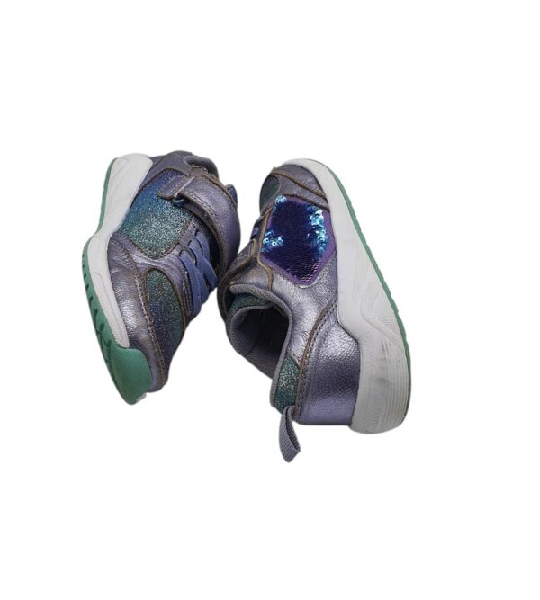 Adidasi copii Clarks 29.5, piele, material textil, mov - imagine 4
