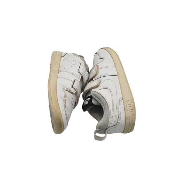 Adidasi copii Nike 32, imitatie de piele, material textil, alb - imagine 4