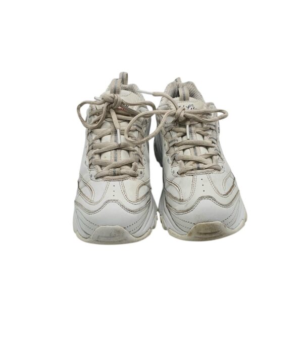 Adidasi dama Skechers 38, imitatie de piele, material textil, alb - imagine 3