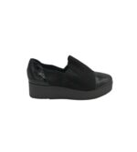 Pantofi dama 5th Avenue 40, piele, material textil, negru