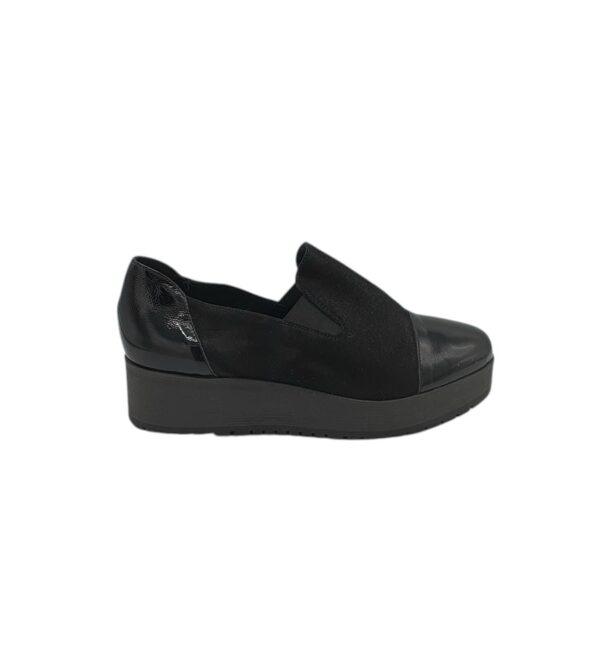 Pantofi dama 5th Avenue 40, piele, material textil, negru - imagine 1