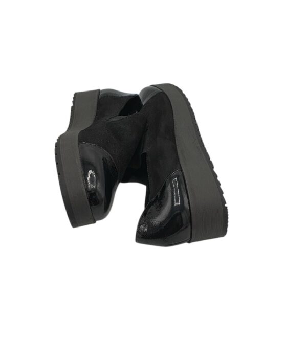 Pantofi dama 5th Avenue 40, piele, material textil, negru - imagine 4