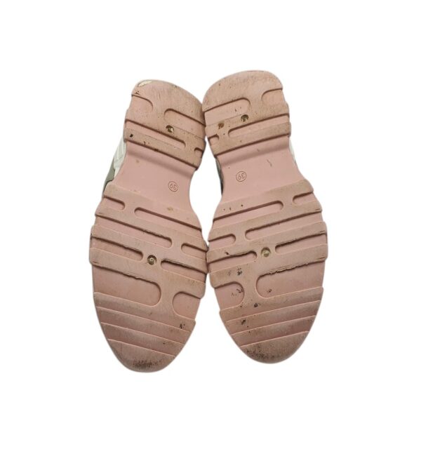 Adidasi dama Sinsay 39, material textil, imitatie de piele, alb gri - imagine 5