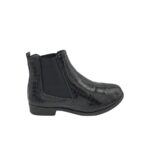 Botine dama 41, imitatie de piele, negru