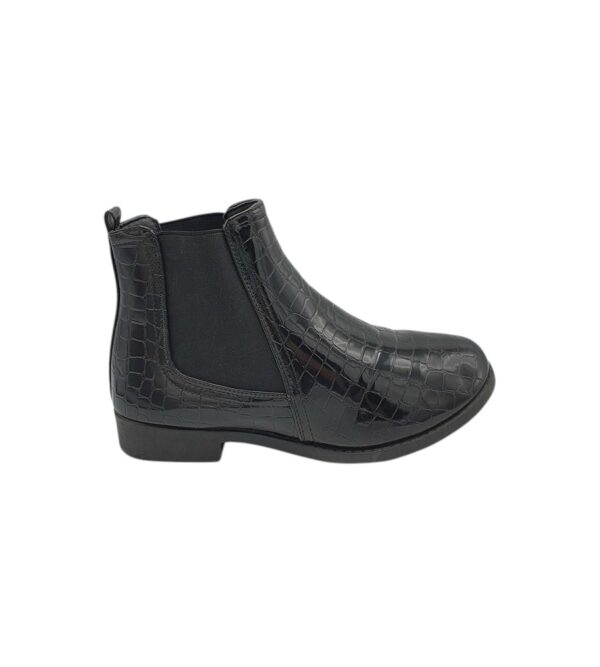 Botine dama 41, imitatie de piele, negru - imagine 1