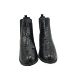 Botine dama 41, imitatie de piele, negru - imagine 3
