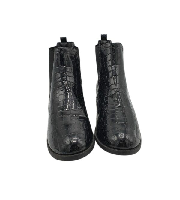 Botine dama 41, imitatie de piele, negru - imagine 3