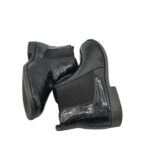Botine dama 41, imitatie de piele, negru - imagine 4