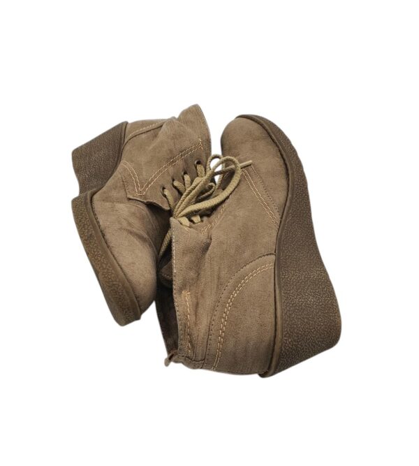 Botine dama Marco Tozzi 38, material textil, bej - imagine 4