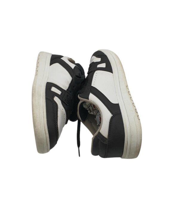 Adidasi dama Graceland 38, imitatie de piele, alb negru - imagine 4