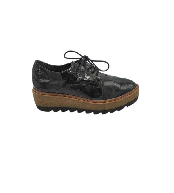 Pantofi dama Tamaris 37, imitatie de piele, negru - imagine 1