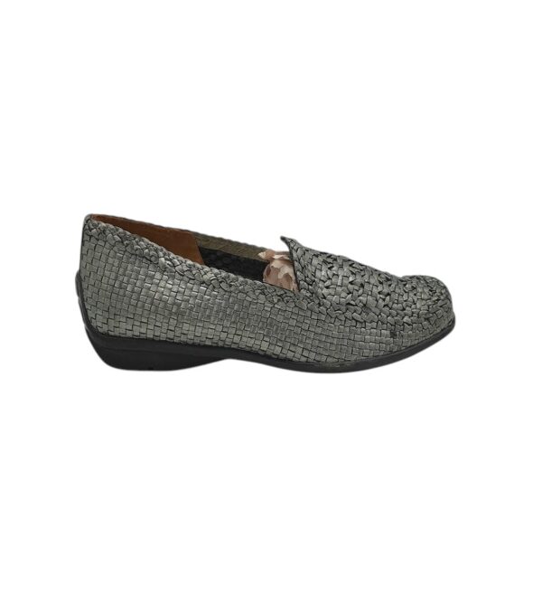 Mocasini dama Waldlaufer 42, piele, gri - imagine 1