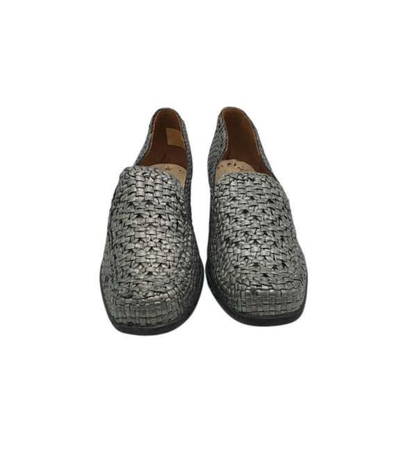 Mocasini dama Waldlaufer 42, piele, gri - imagine 3