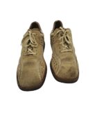 Pantofi dama Rieker 46, material textil, piele intoarsa, bej - imagine 3