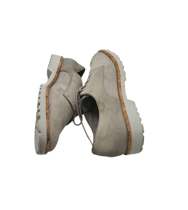 Pantofi dama Tamaris 38, piele intoarsa, gri - imagine 4
