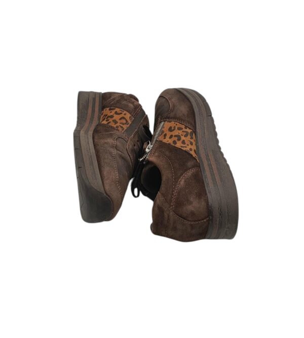Adidasi dama Tamaris 36, piele intoarsa, maro - imagine 4