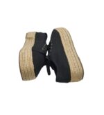 Espadrile dama Truffle 38, material textil, negru - imagine 4
