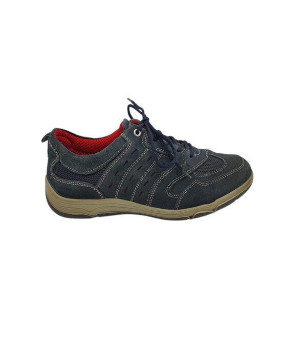 Adidasi barbati Imd 44, piele intoarsa, bleumarin - imagine 1