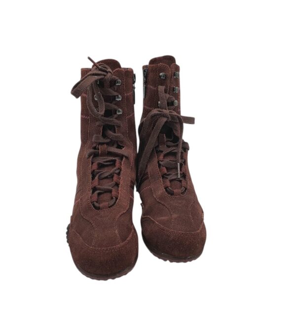 Ghete dama Esprit 37, piele intoarsa, maro - imagine 3