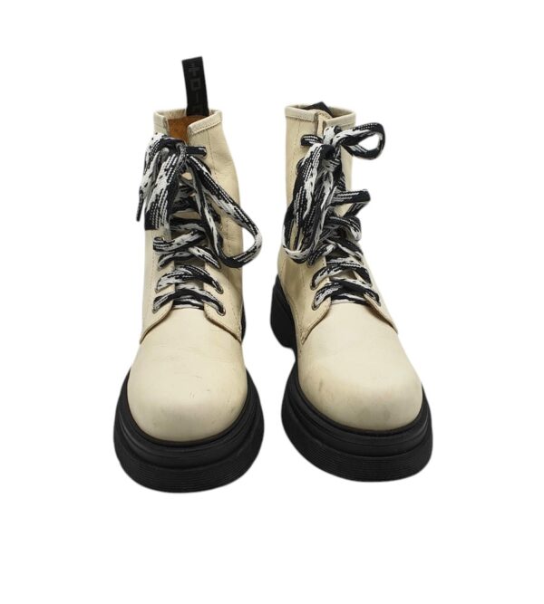 Ghete dama Go+ 40, piele, alb - imagine 3