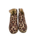 Botine dama 40, material textil, maro - imagine 3