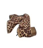 Botine dama 40, material textil, maro - imagine 4