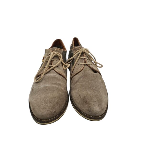 Pantofi barbati Peckott 43, material textil, piele intoarsa, bej - imagine 3