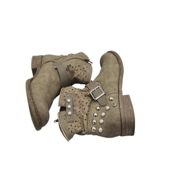 Botine dama Rieker 37, imitatie de piele, bej - imagine 4
