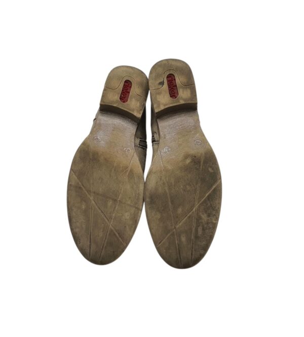 Botine dama Rieker 37, imitatie de piele, bej - imagine 5