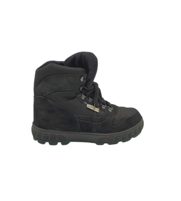 Ghete dama Trekking 39, imitatie de piele, piele intoarsa, , negru - imagine 1