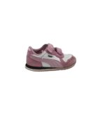 Adidasi copii Puma 26 , piele intoarsa , roz alb