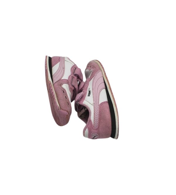 Adidasi copii Puma 26 , piele intoarsa , roz alb - imagine 4
