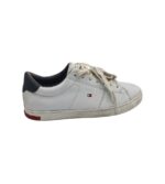 Tenisi barbati Tommy Hilfiger 44, imitatie de piele, alb