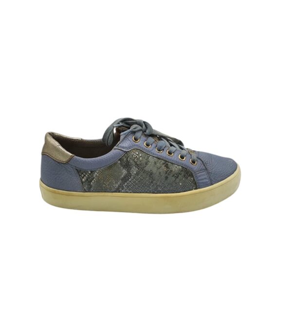 Tenisi dama Caprice 38, piele, albastru gri - imagine 1