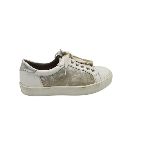 Tenisi dama Caprice 38, piele, alb gri - imagine 1