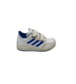 Adidasi copii Adidas 30, imitatie de piele, alb