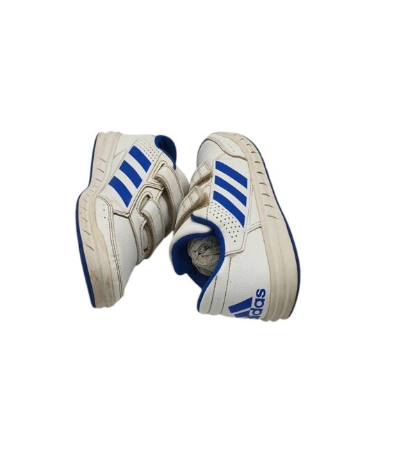 Adidasi copii Adidas 30, imitatie de piele, alb - imagine 4