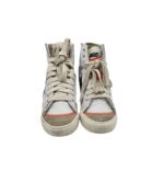 Adidasi dama Nike 37.5 , piele intoarsa , piele, material textil,alb - imagine 3