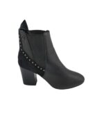 Botine dama Liu- Jo 38, piele, piele intoarsa, negru