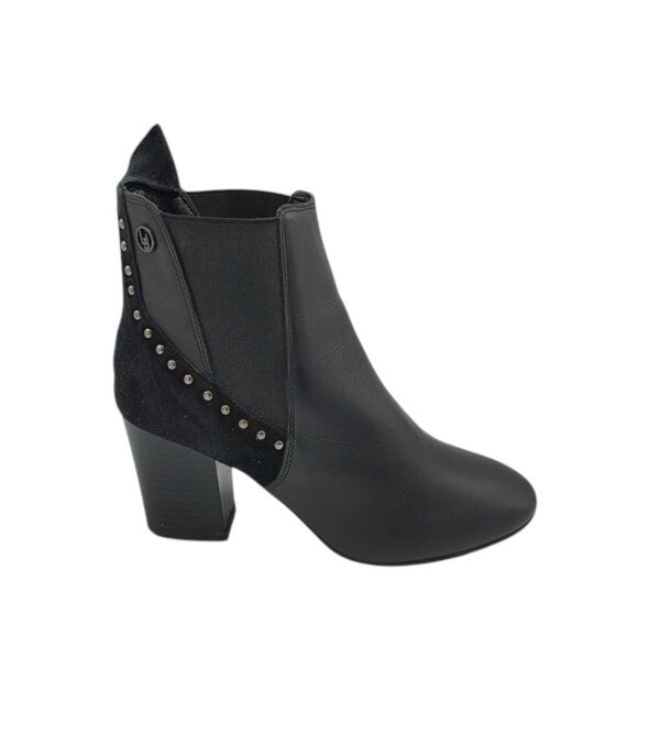 Botine dama Liu- Jo 38, piele, piele intoarsa, negru - imagine 1